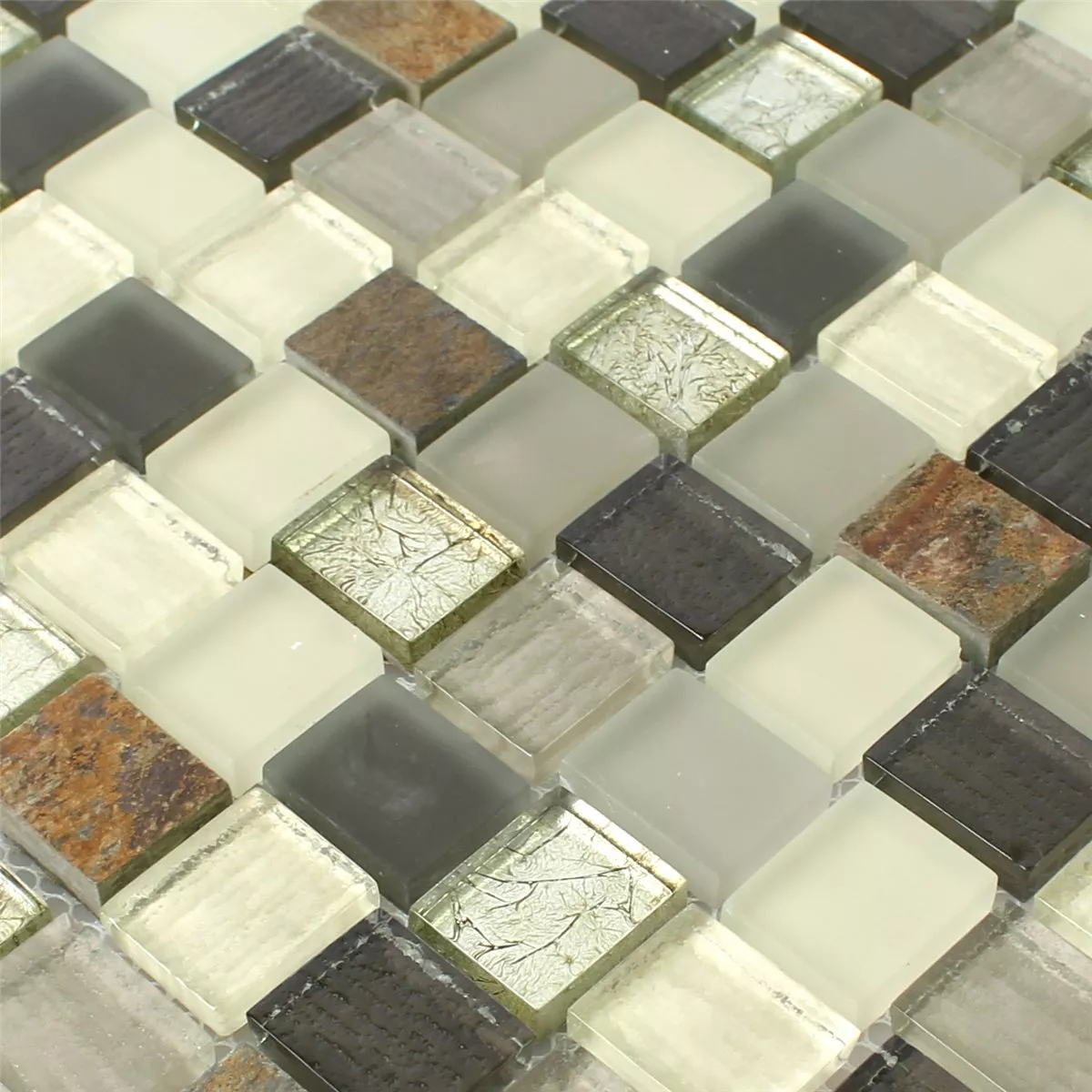 Glas Naturstein Mosaikfliesen Ortega Rustik