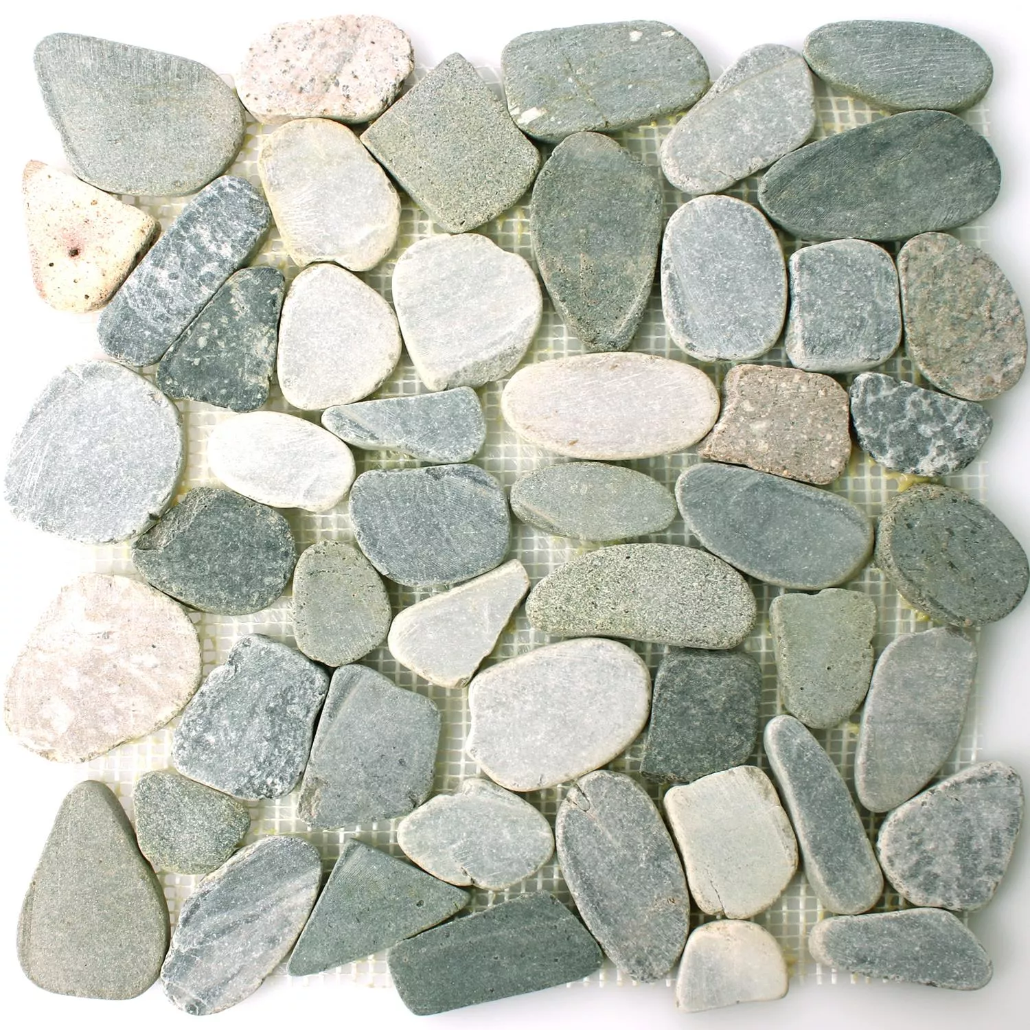 Mosaik Småsten Skuren Grå Beige Vit Mosaik Småsten Skuren Grå Beige Vit