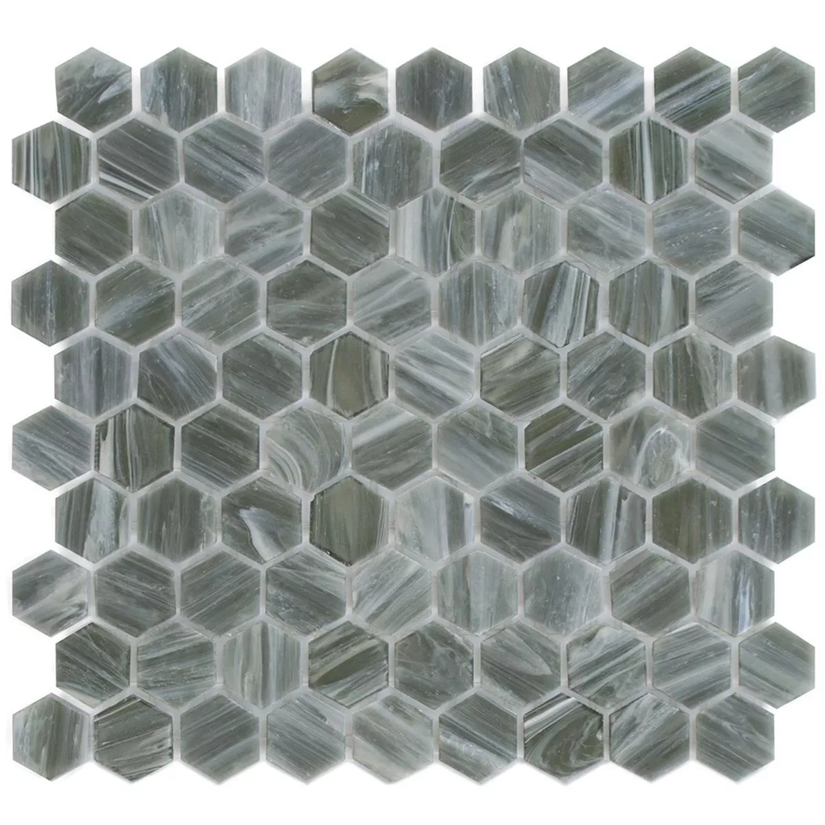 Glasmosaik Plattor Trend-Vi Hexagon 216 Grå Glasmosaik Plattor Trend-Vi Hexagon 216 Grå