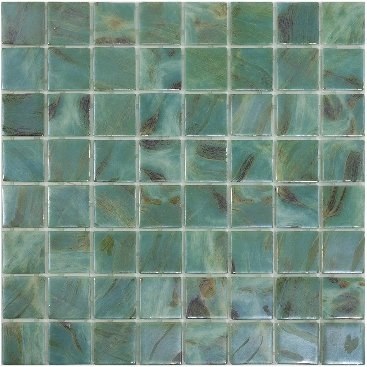 Glas Schwimmbad Pool Mosaik Alassio Türkis 38