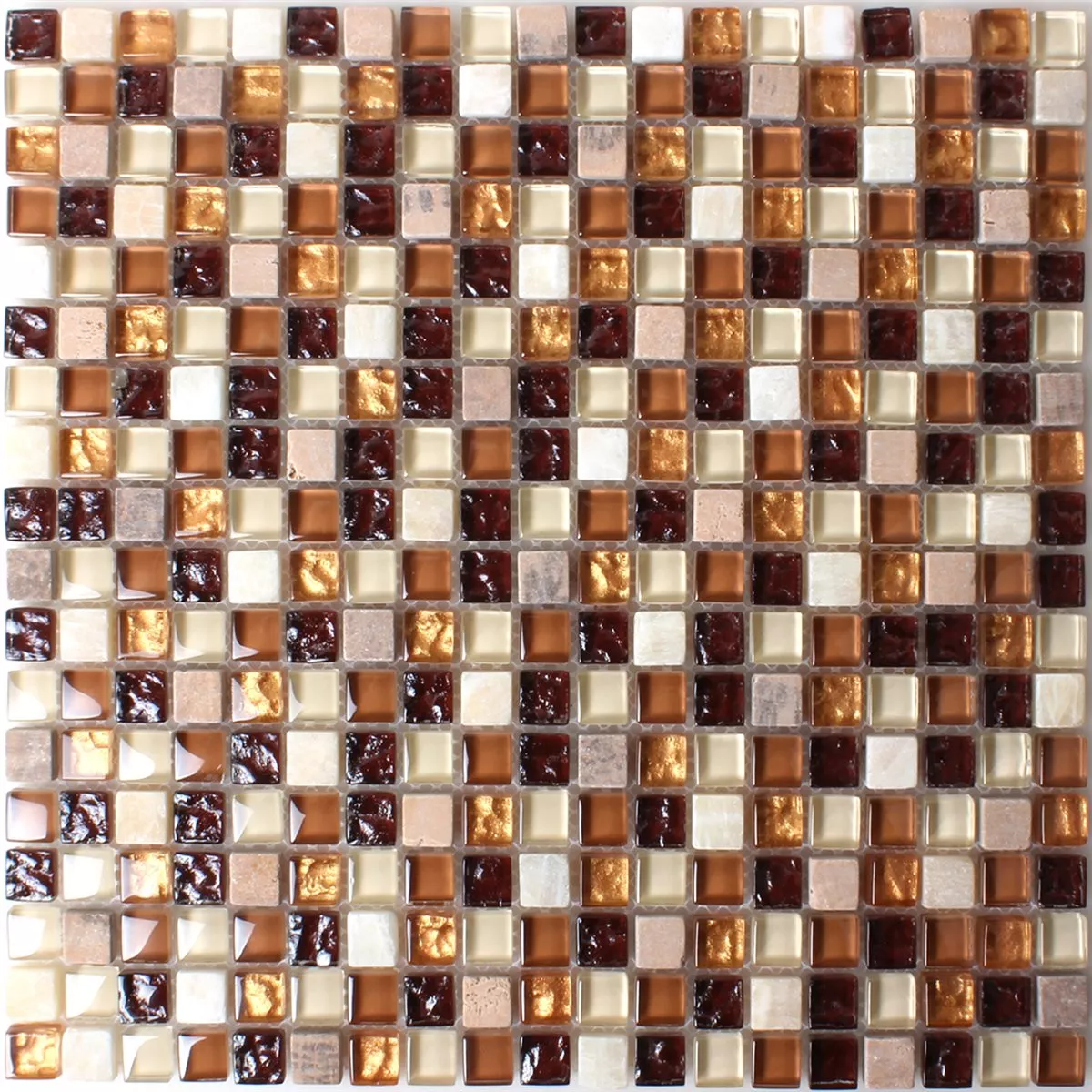 Mosaikfliesen Onyx Marmor Glas Braun Mix