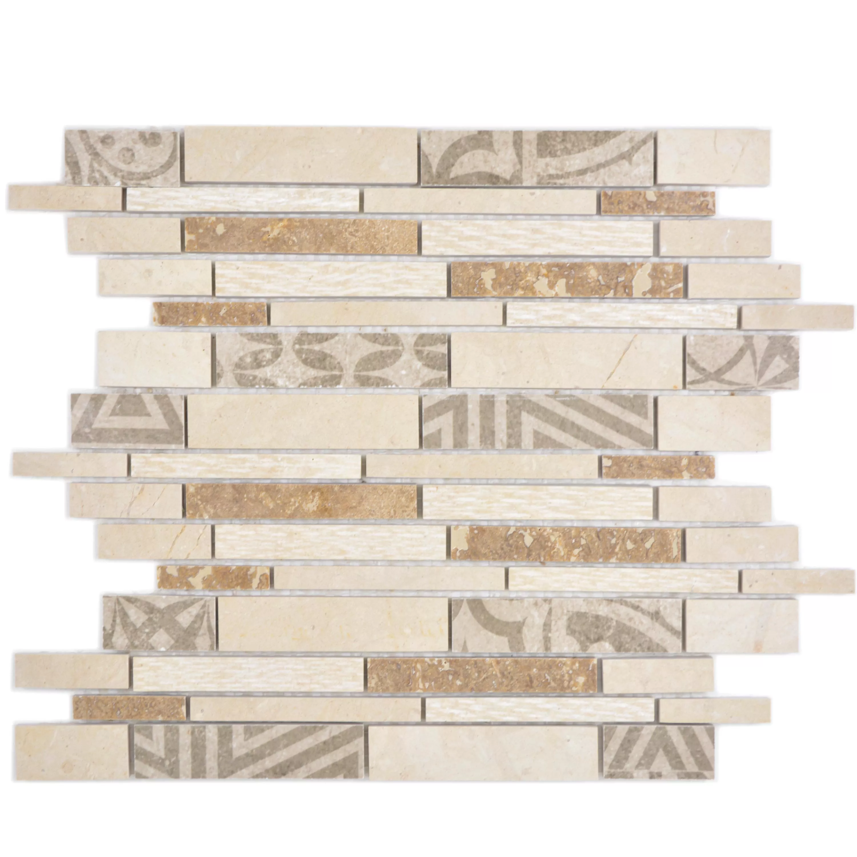 Keramik Mosaikfliesen Mythos Stäbchen Grau Beige Terracotta