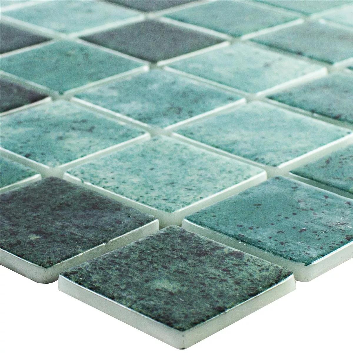 Glas Schwimmbad Mosaik Baltic Grün 38x38mm Glas Schwimmbad Mosaik Baltic Grün 38x38mm